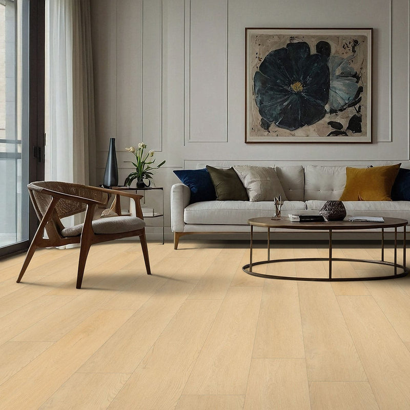 Wayne Parc Reserve Mellshire Matte Wood Look Lvt Planks 9x72 in a finished room