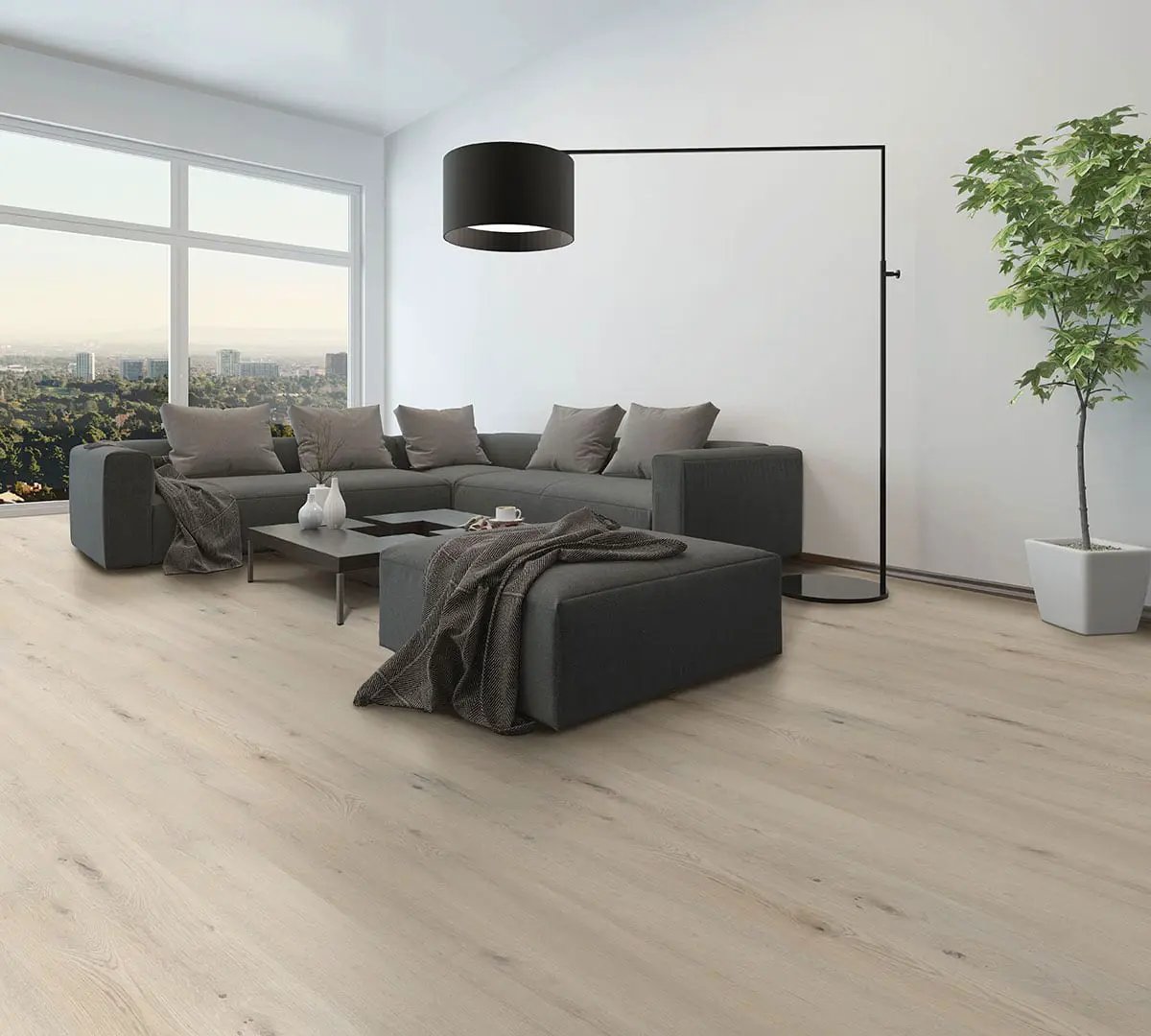 Prescott Runmill Isle Matte Lvt Planks 7x48 in a finished room