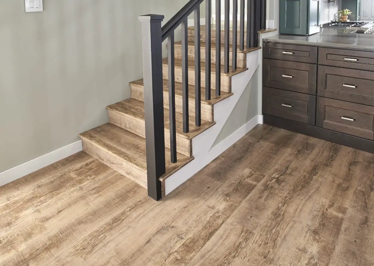 Cyrus Ryder Semi Gloss Wood Look Lvt Moldings 12x1.25 in a finished room