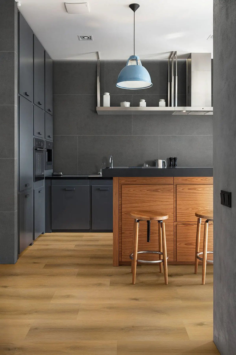 Laurel Scandi Semi Gloss Wood Look Lvt Moldings 12x1.25 0.18 inch in a finished room
