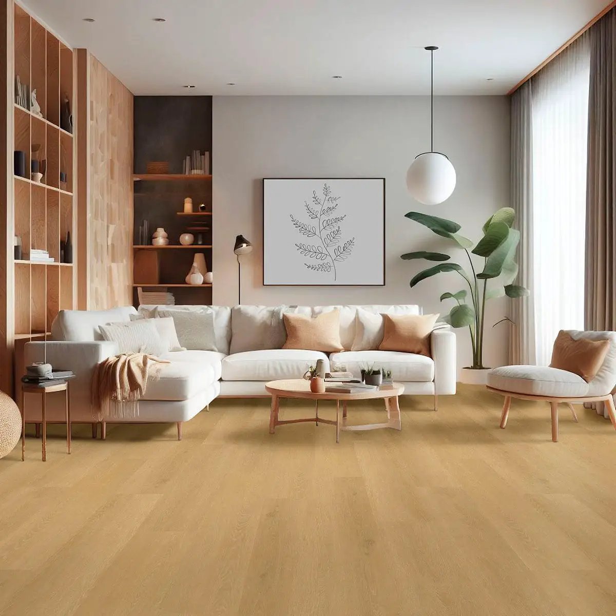 Laurel Reserve Selbourne Matte Wood Look Lvt Planks 9x48 in a finished room