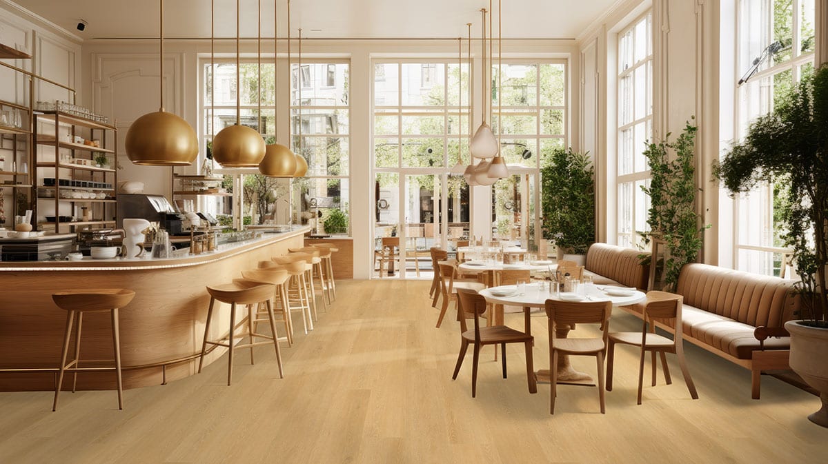 Laurel Reserve Selbourne Matte Wood Look Lvt Planks 9x48 in a finished room