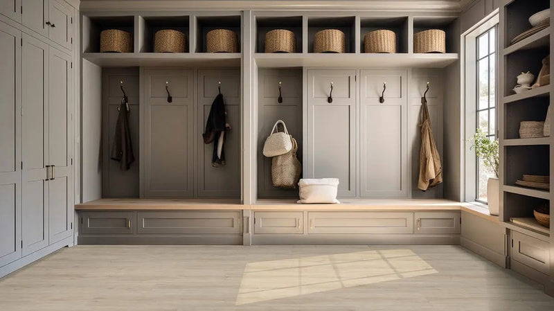 Laurel Reserve Shasta Grove Matte Wood Look Lvt Planks 9x48 in a finished room
