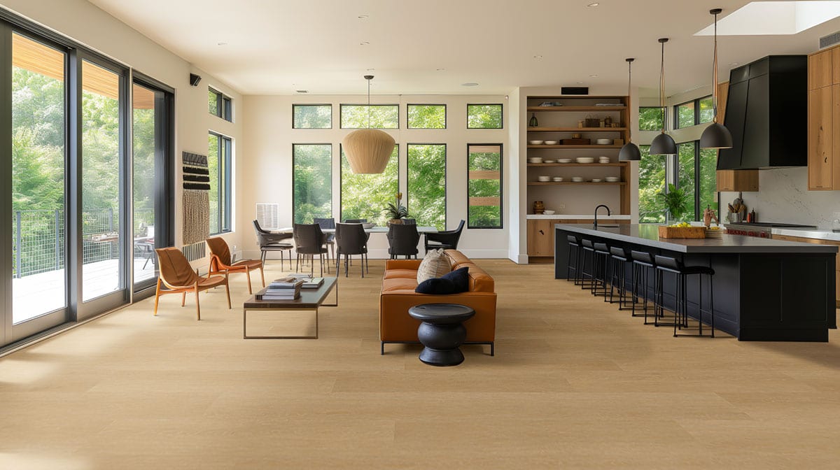 Studio Taos Matte Wood Look Lvt Planks 9x48 in a finished room