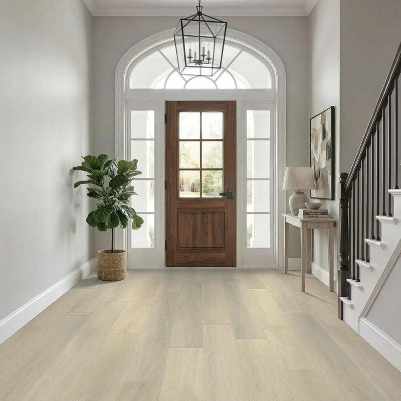 Wayne Parc Waldron Semi Gloss Stair Riser Wood Look Lvt Moldings 1.59x0.18 in a finished room