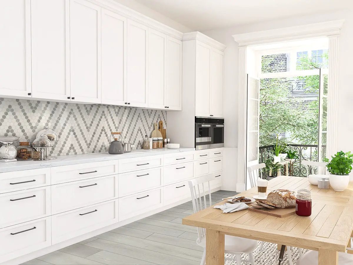 Andover Whitby White Semi Gloss Wood Look Lvt Moldings 12x1.25 in a finished room