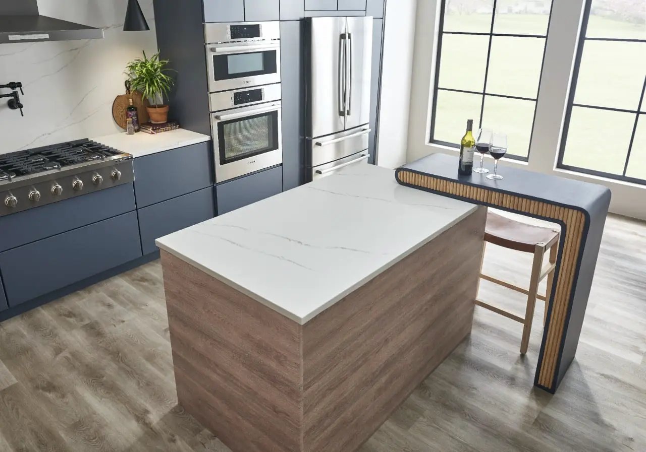 Prescott Whitfield Gray Matte Wood Look Lvt Planks 7x48 in a finished room