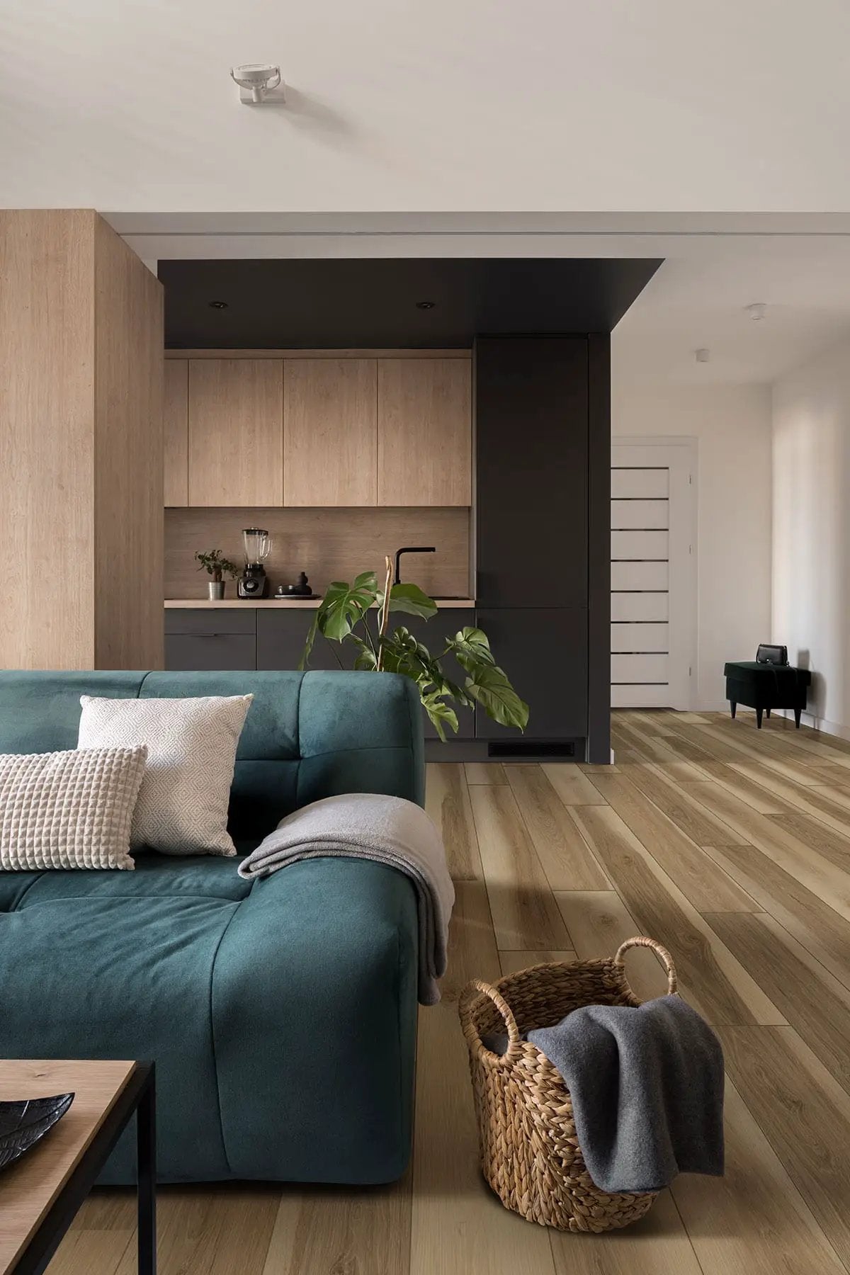 Andover Wilton Semi Gloss Wood Look Lvt Moldings 12x1.25 in a finished room