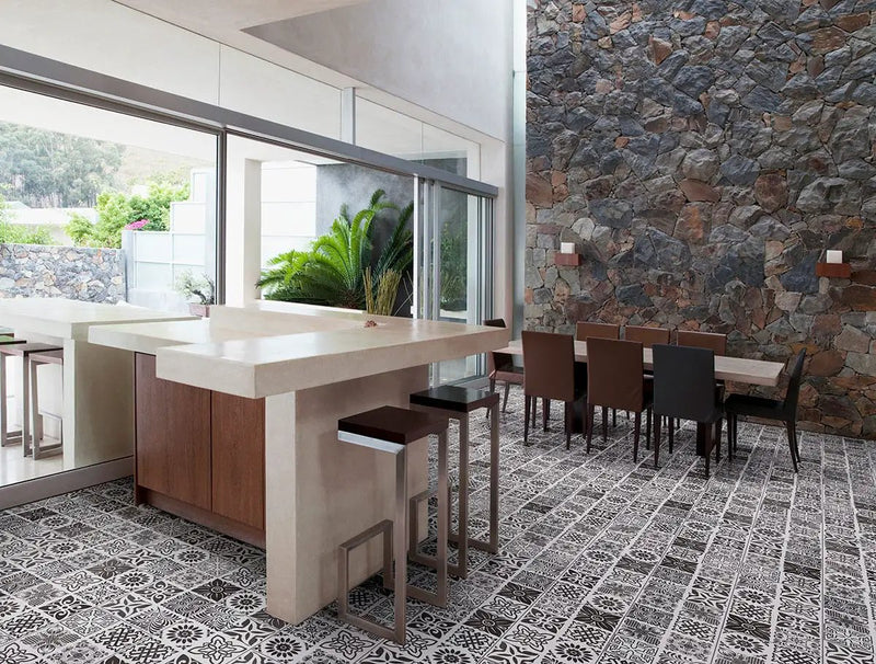 Trecento Windsor Crest Lvt Tiles 12x24 in a finished room