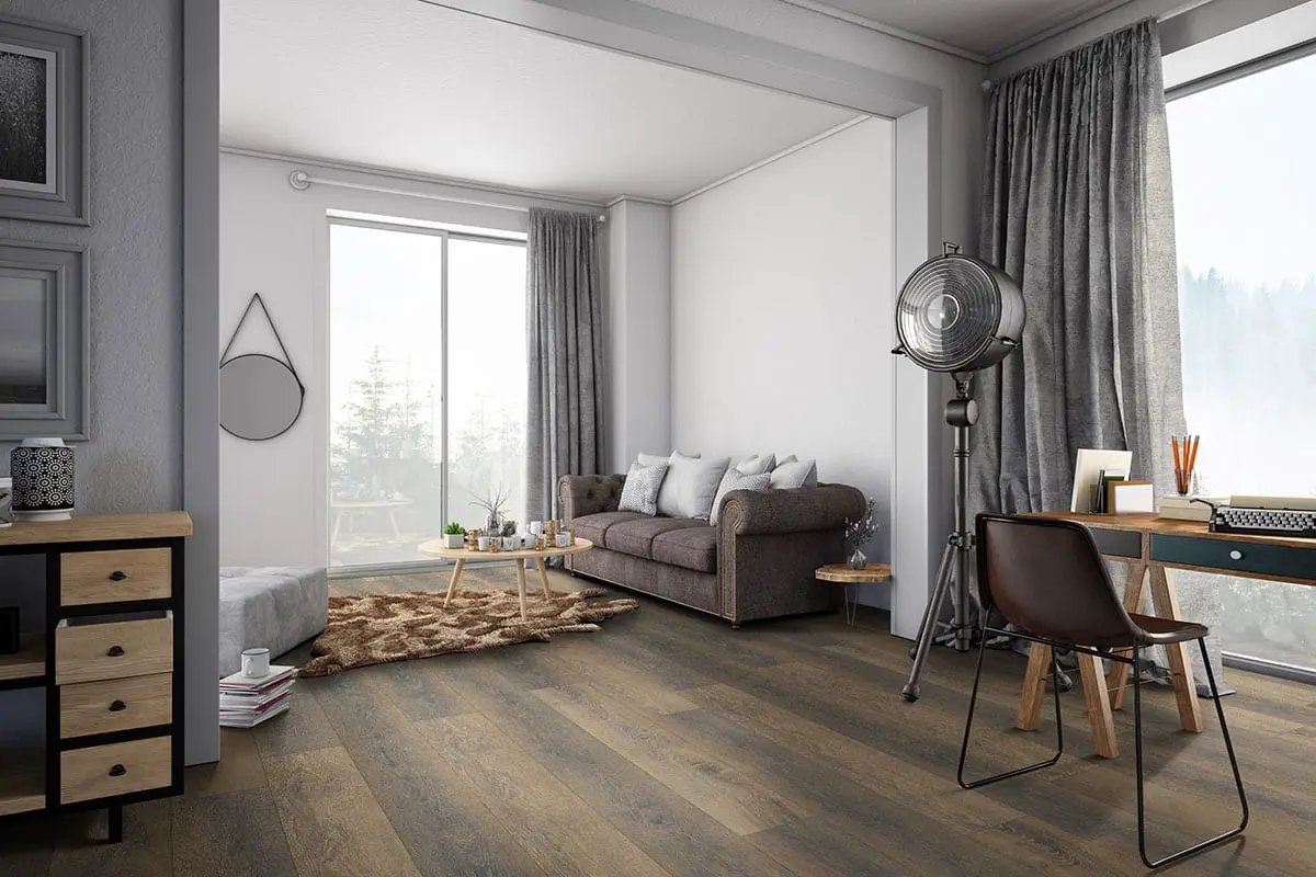 Xl Cyrus Barrell Matte Wood Look Lvt Planks 9x60 in a finished room
