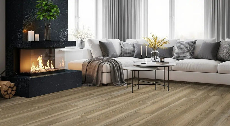 Xl Prescott Brookings Matte Wood Look Lvt Planks 9x60 in a finished room