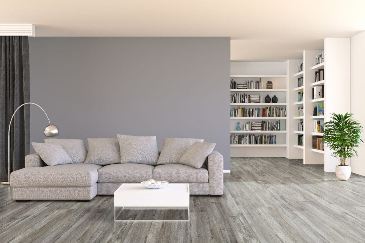Xl Prescott Draven Matte Wood Look Lvt Planks 9x60 in a finished room
