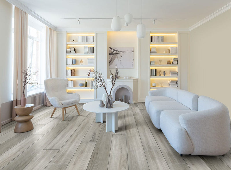 Xl Cyrus Dunite Oak Matte Wood Look Lvt Planks 9x60 in a finished room