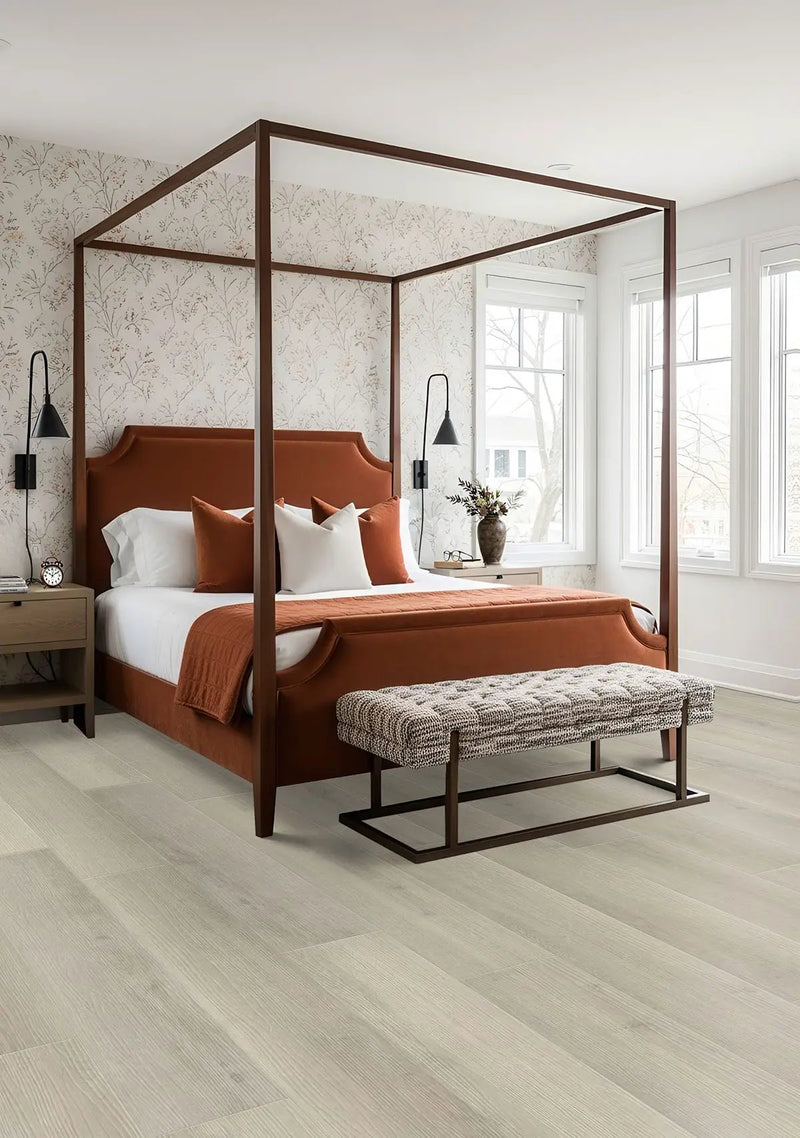 Xl Prescott Honeybella Oak Matte Wood Look Lvt Planks 9x60 in a finished room