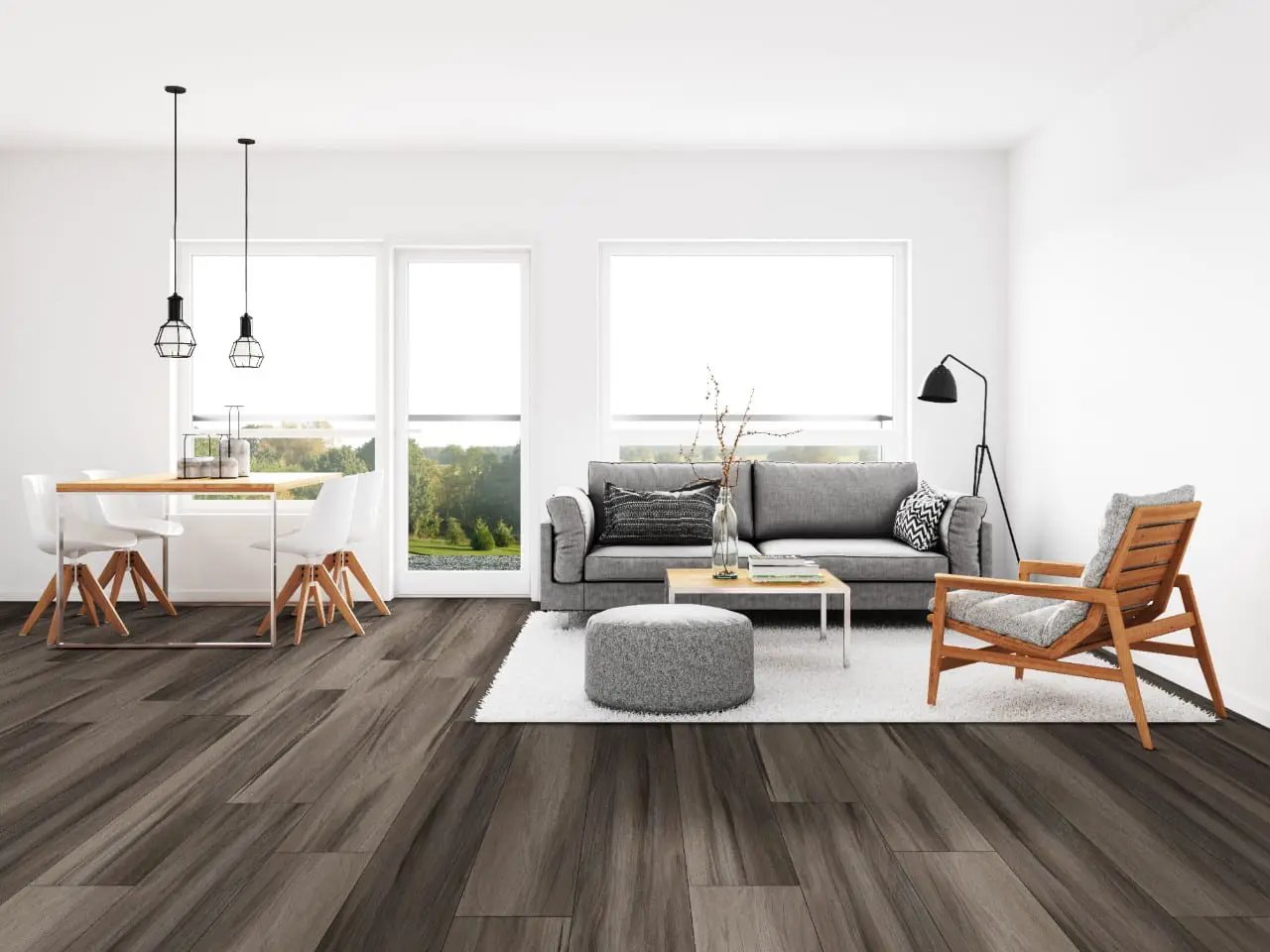 Xl Cyrus Jenta Matte Wood Look Lvt Planks 9x60 in a finished room