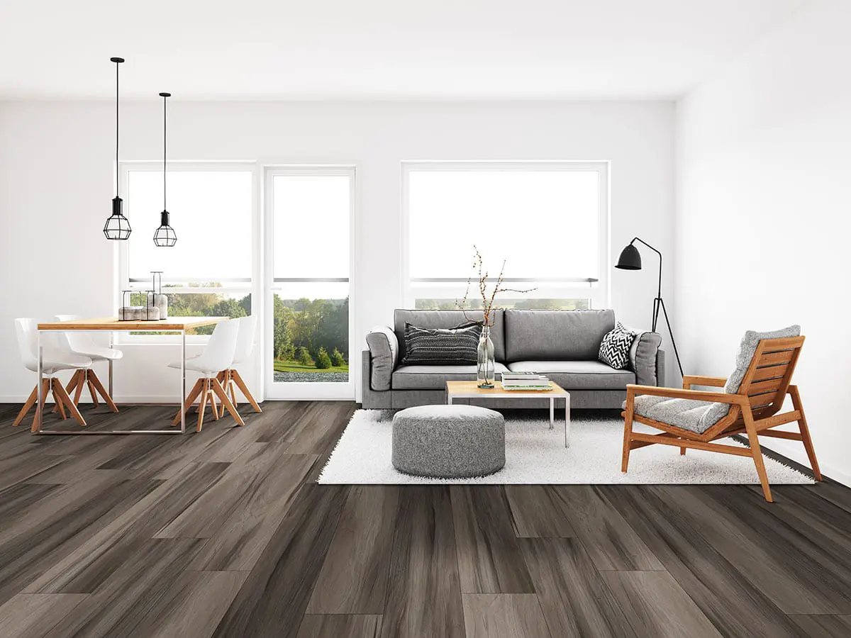 Xl Prescott Jenta Matte Wood Look Lvt Planks 9x60 in a finished room