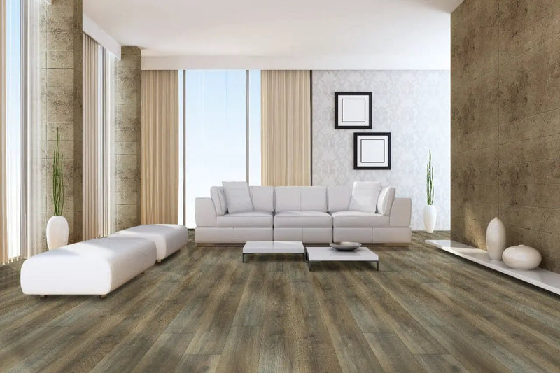 Xl Ashton Maracay Brown Matte Lvt Planks 9x60 in a finished room