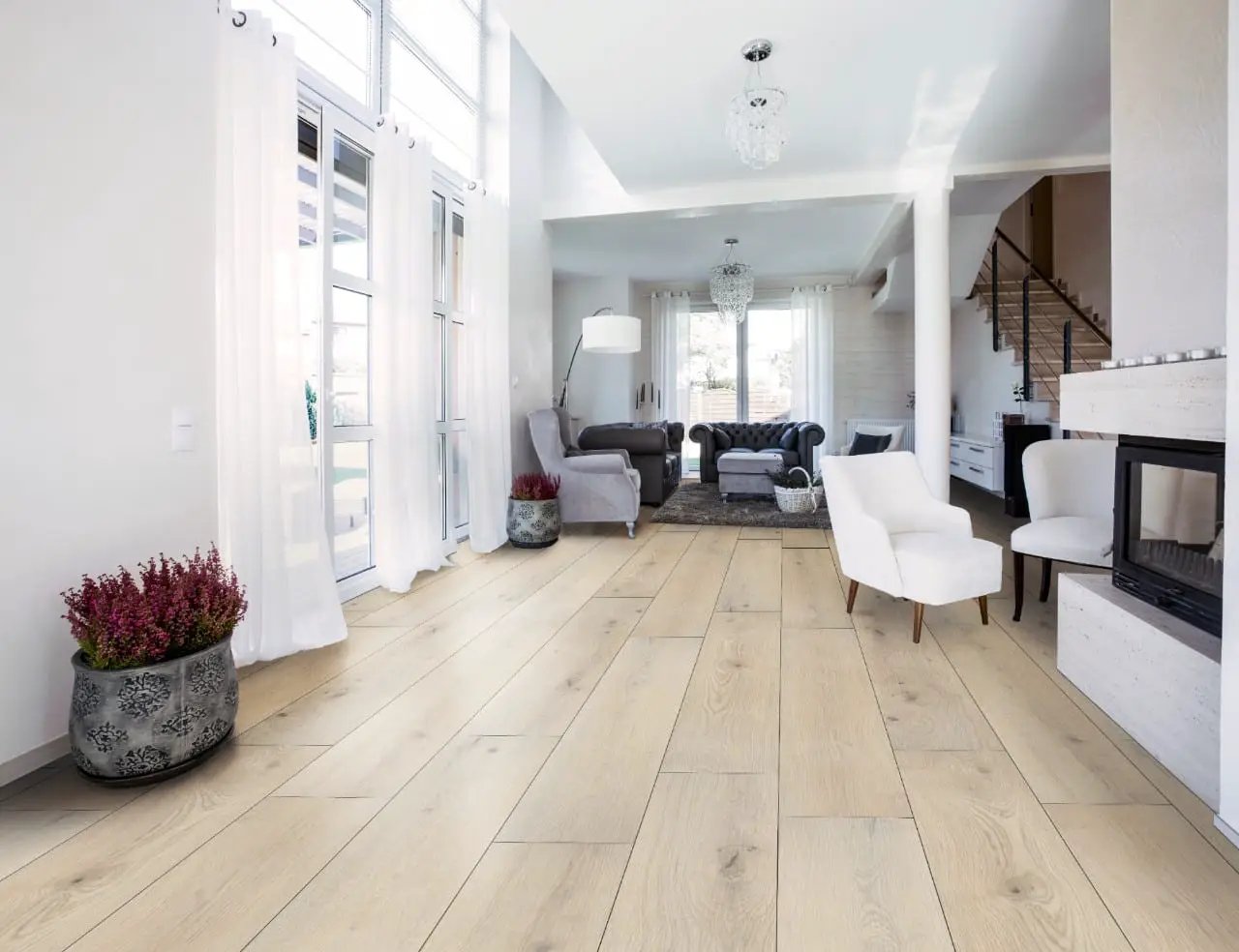 Xl Cyrus Runmill Isle Matte Wood Look Lvt Planks 9x60 in a finished room