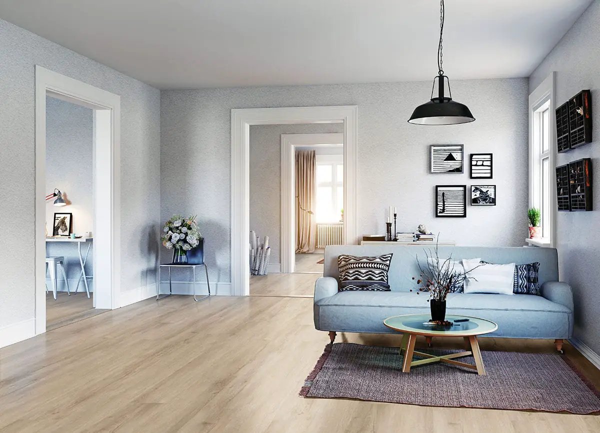 Xl Prescott Sandino Matte Wood Look Lvt Planks 9x60 in a finished room