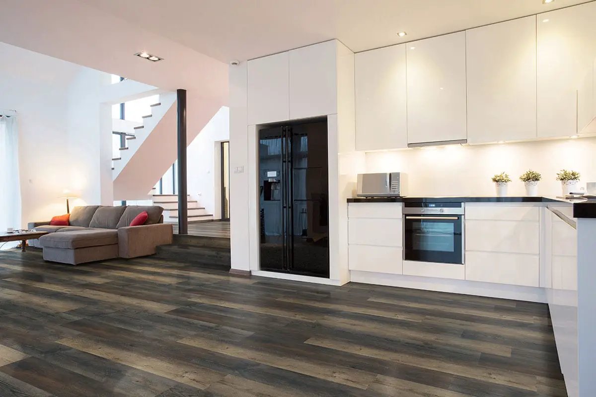 Xl Prescott Stable Matte Wood Look Lvt Planks 9x60 in a finished room