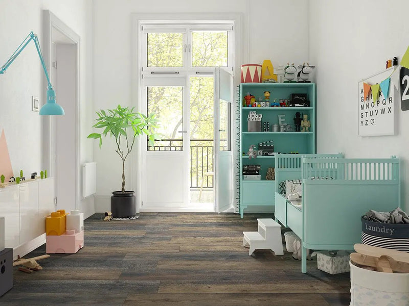 Xl Prescott Stable Matte Wood Look Lvt Planks 9x60 in a finished room