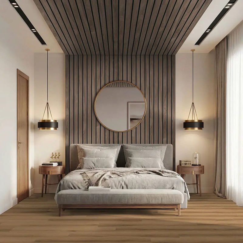 Xl Studio Swilcan Semi Gloss Flush Stair Nose Wood Look Lvt Moldings 2.75x0.75 in a finished room