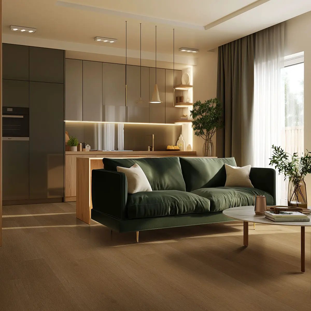 Xl Studio Taos Matte Wood Look Lvt Planks 9x60 in a finished room