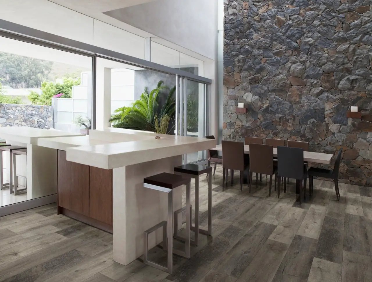Xl Cyrus Wolfeboro Matte Wood Look Lvt Planks 9x60 in a finished room
