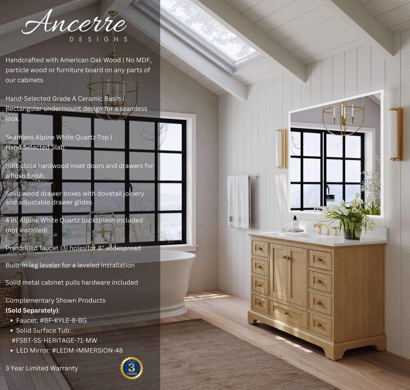 Audrey 48" Bath Vanity Set by Ancerre Designs