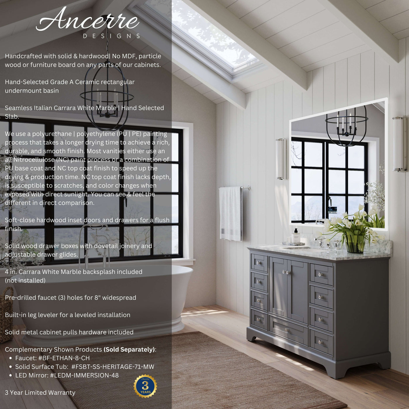 Audrey 48" Bath Vanity Set by Ancerre Designs