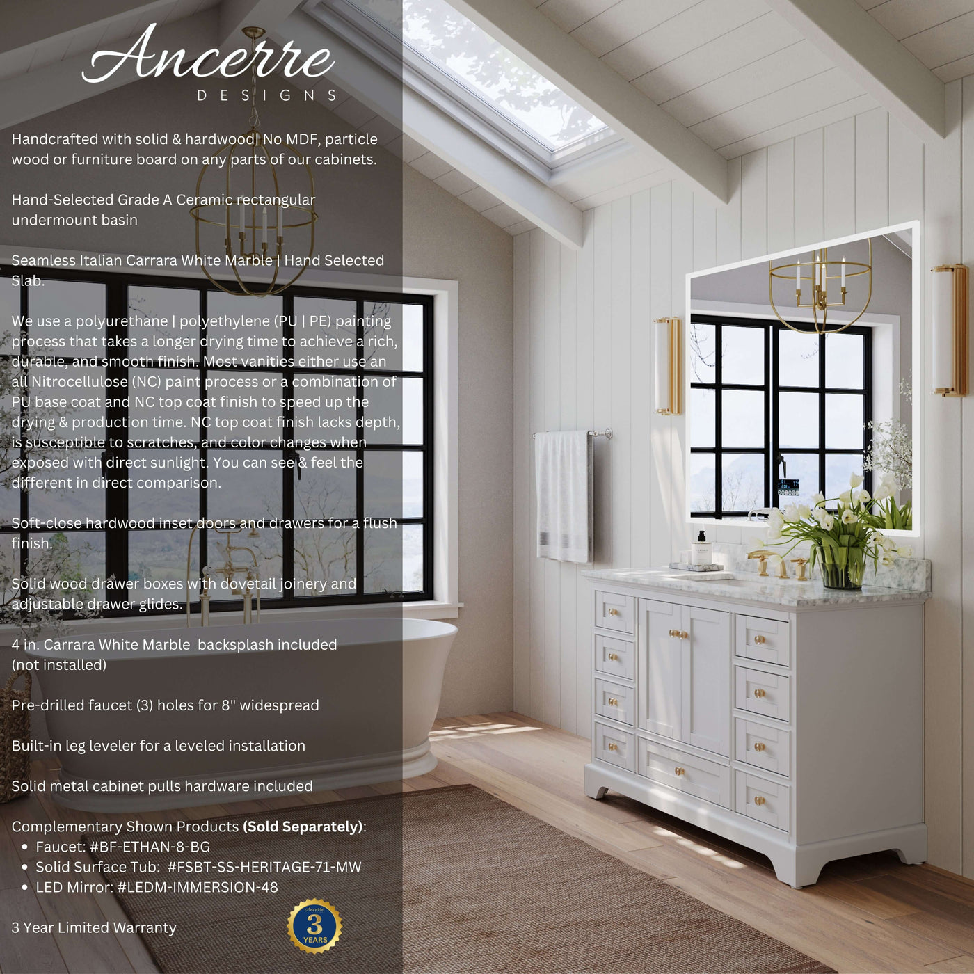 Audrey 48" Bath Vanity Set by Ancerre Designs