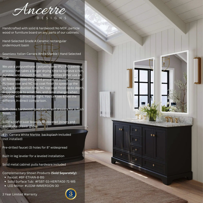 Audrey 60" Bath Vanity Set by Ancerre Designs