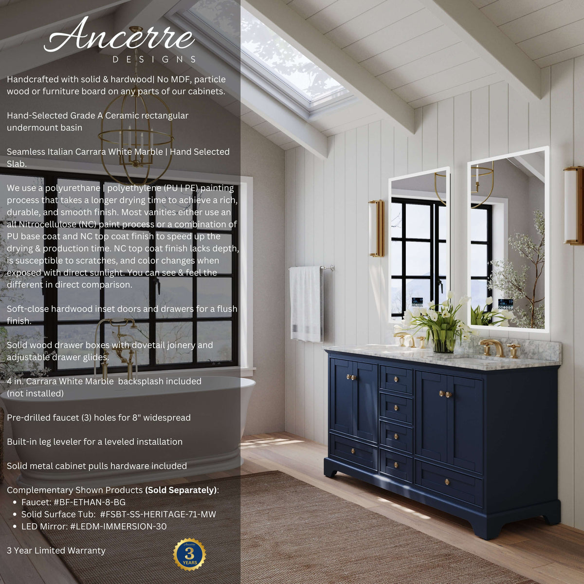 Audrey 60" Bath Vanity Set, photo 40 of 41