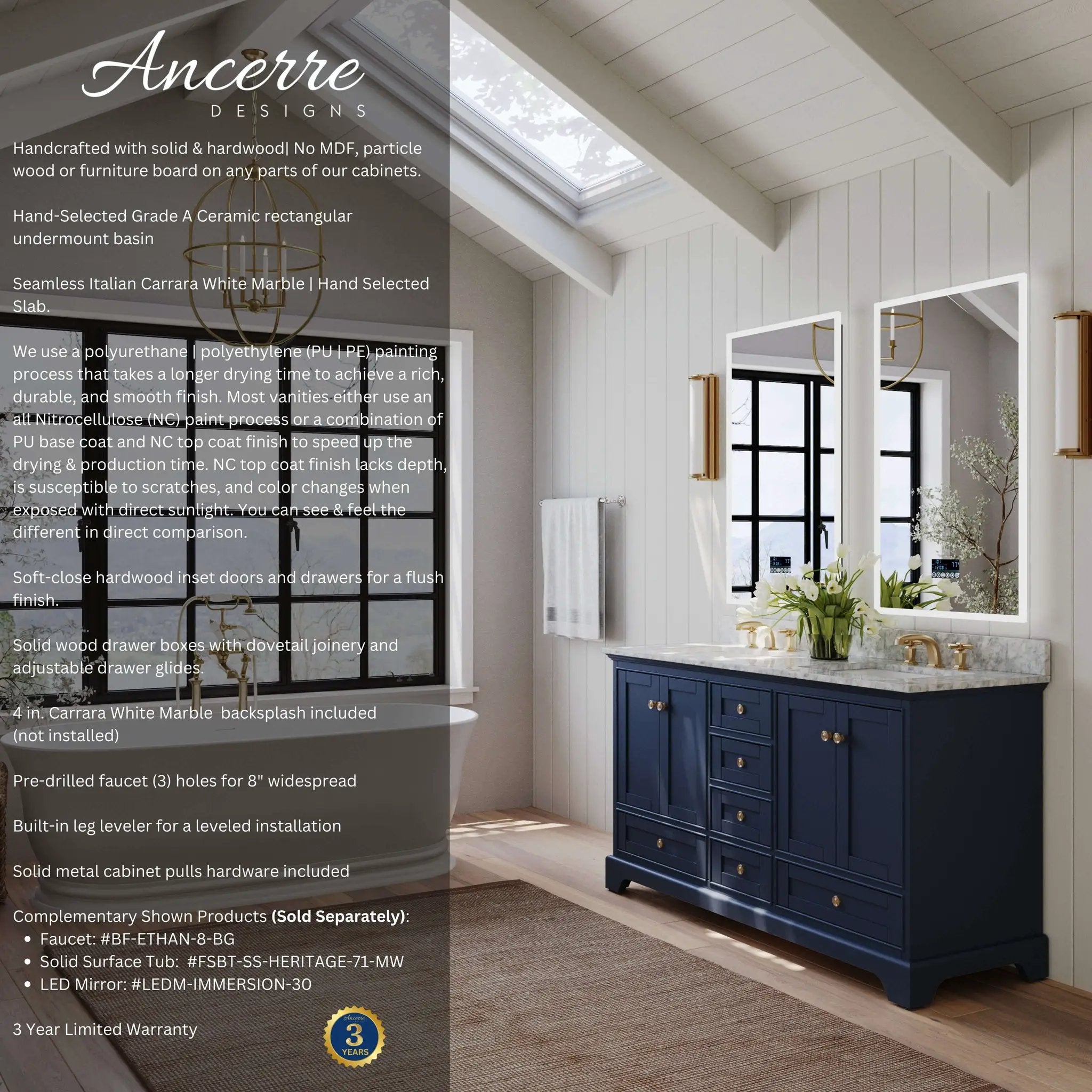 Audrey 60" Bath Vanity Set by Ancerre Designs