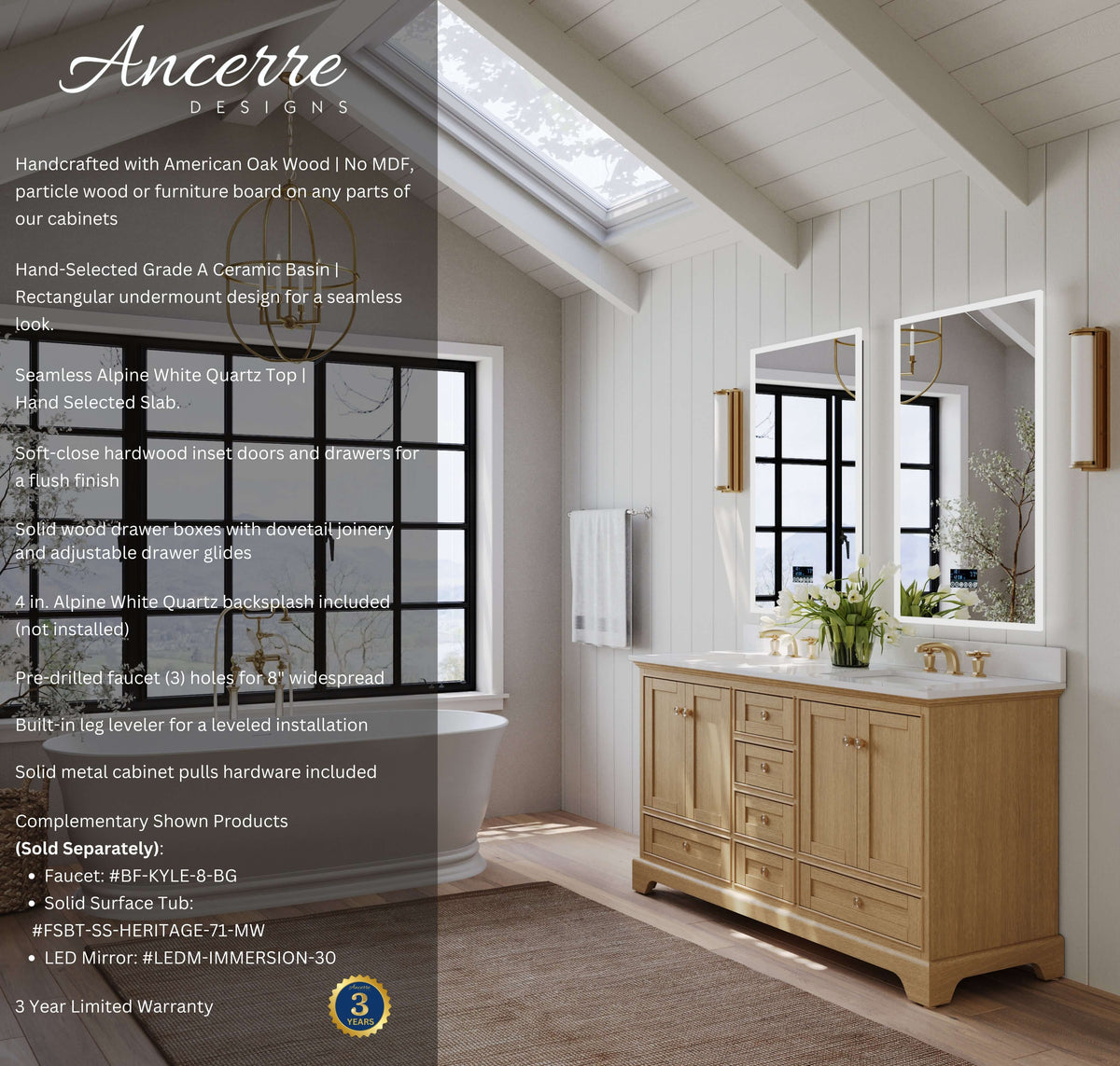 Audrey 60" Bath Vanity Set, photo 29 of 41