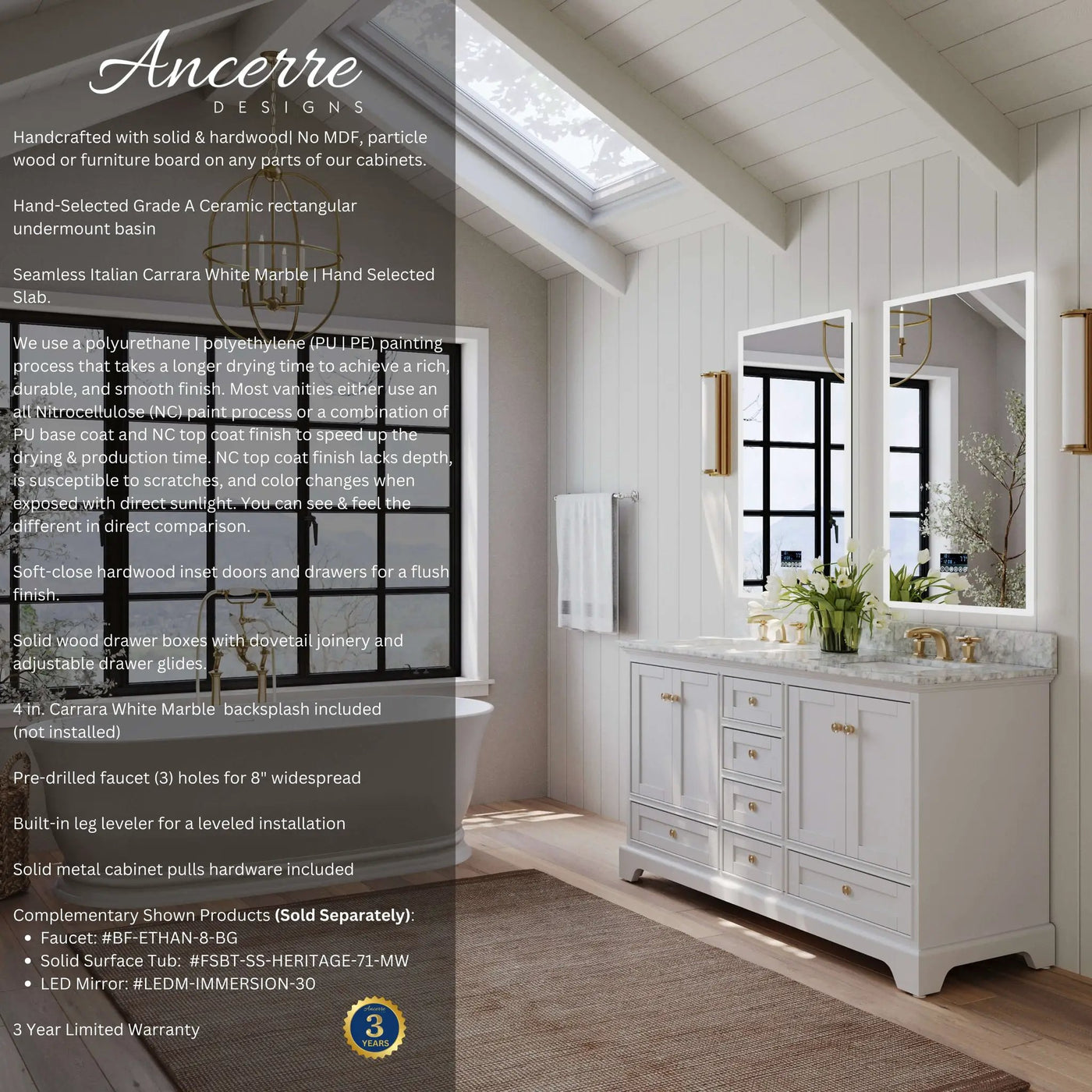 Audrey 60" Bath Vanity Set by Ancerre Designs