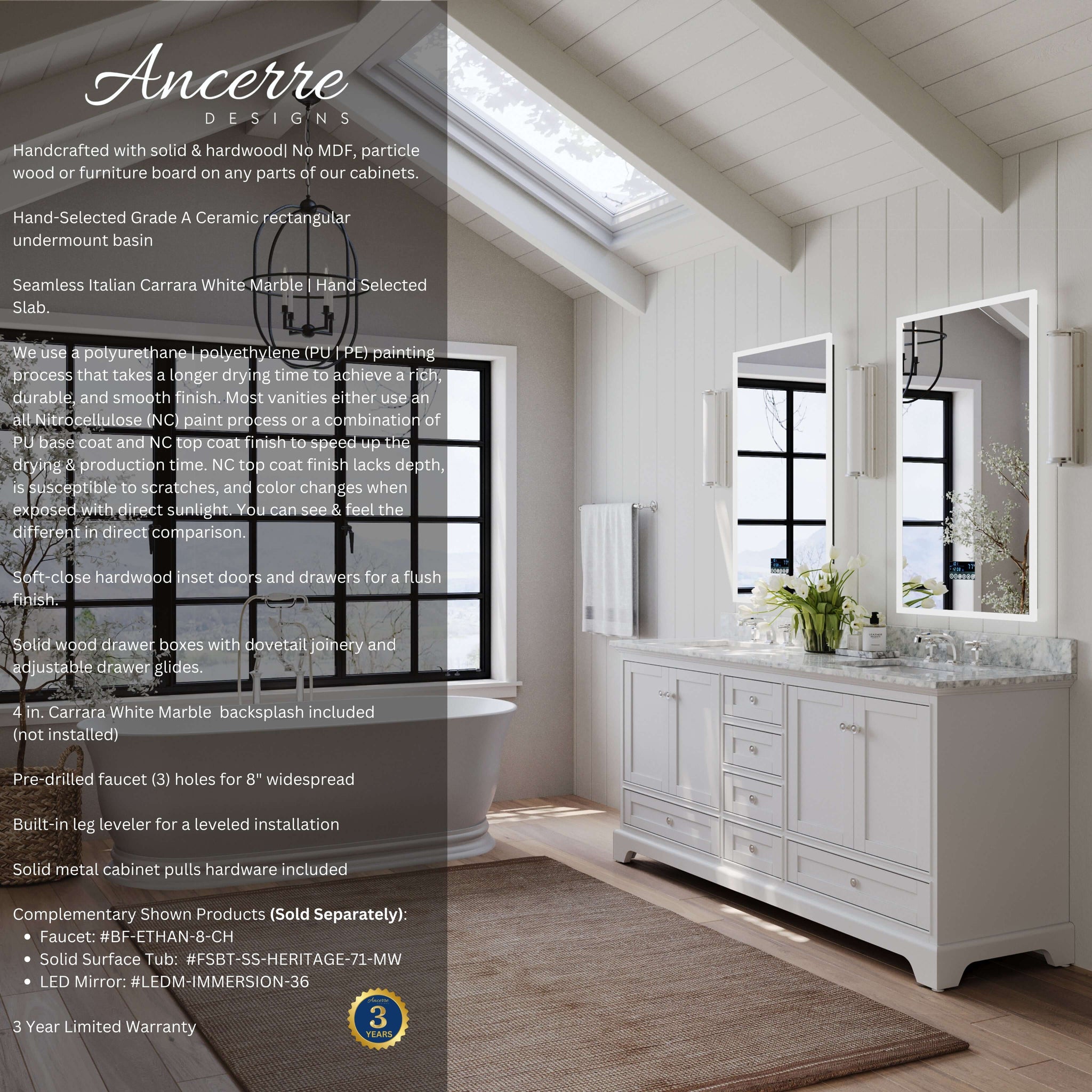 Audrey 72" Bath Vanity Set by Ancerre Designs