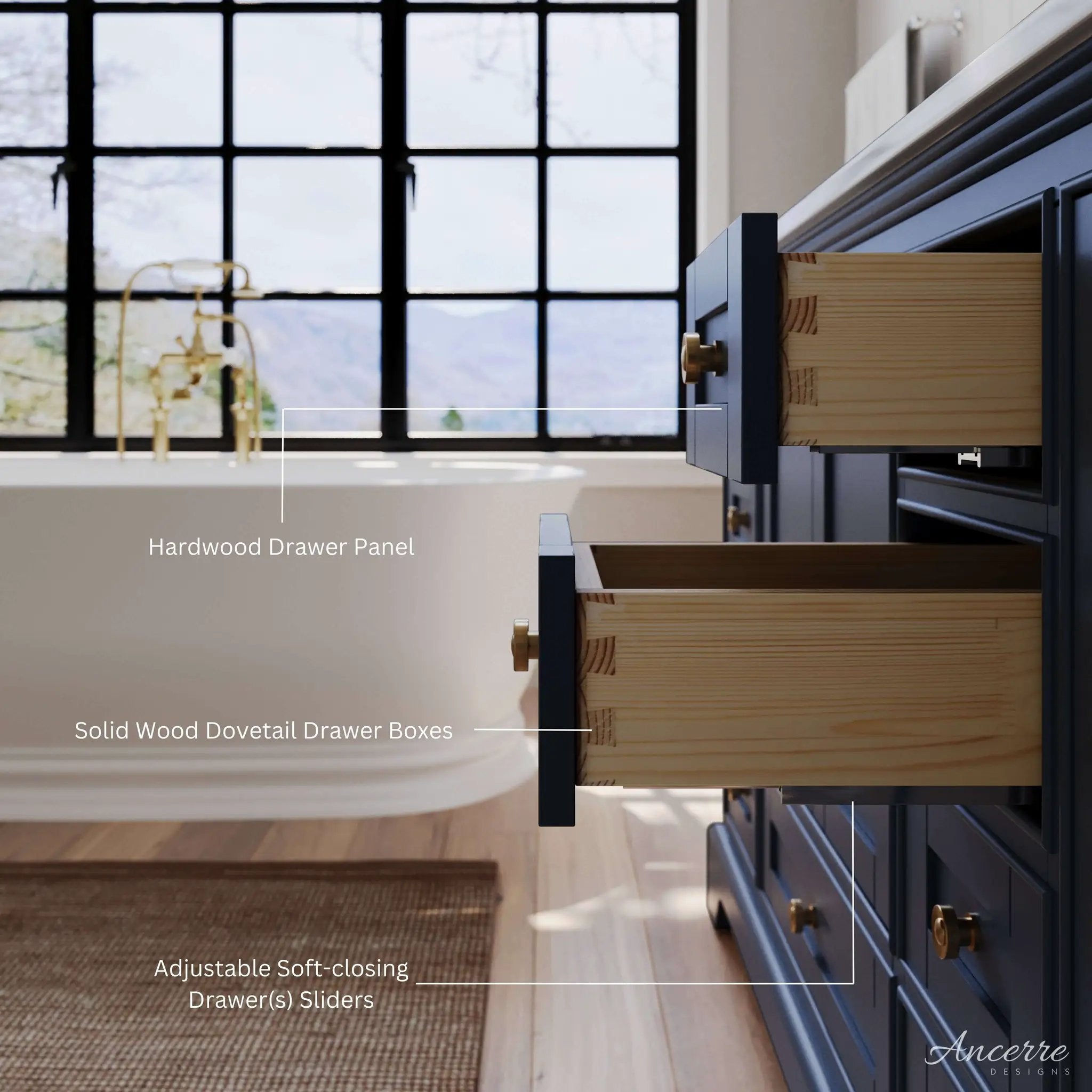 Audrey 84" Bath Vanity Set by Ancerre Designs