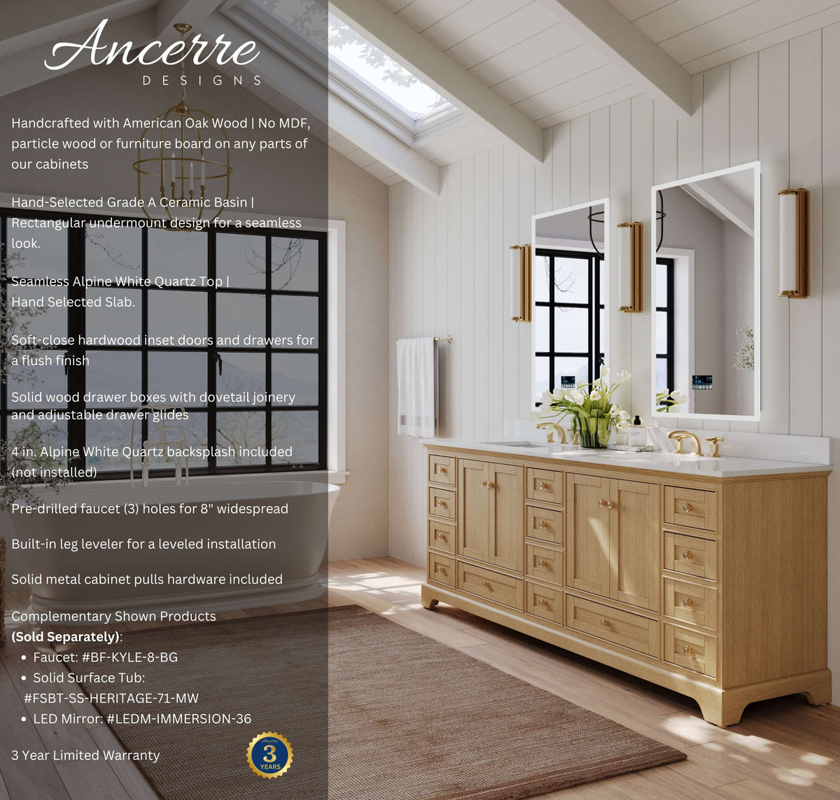 Audrey 84" Bath Vanity Set, photo 2 of 42