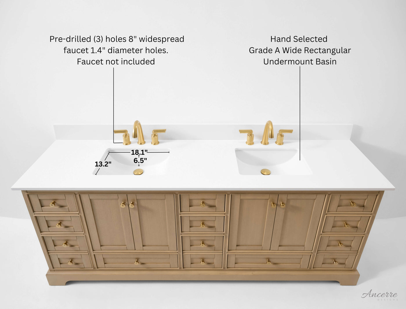 Audrey 84" Bath Vanity Set by Ancerre Designs