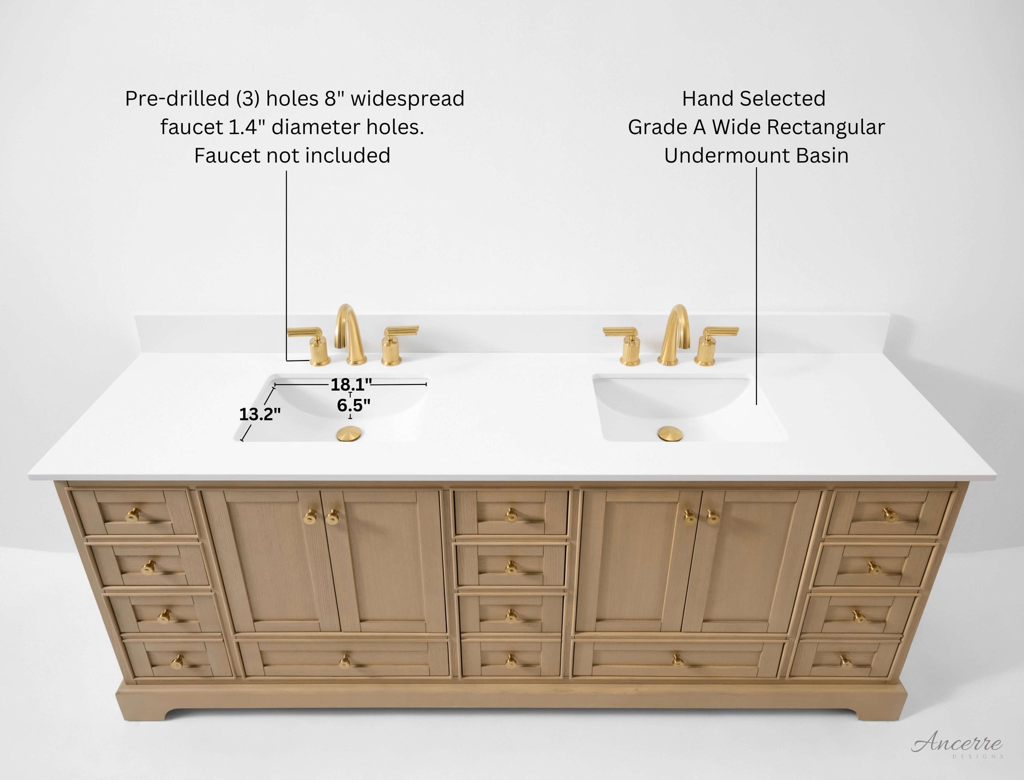 Audrey 84" Bath Vanity Set by Ancerre Designs