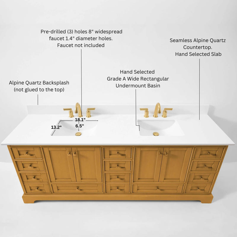Audrey 84" Bath Vanity Set by Ancerre Designs