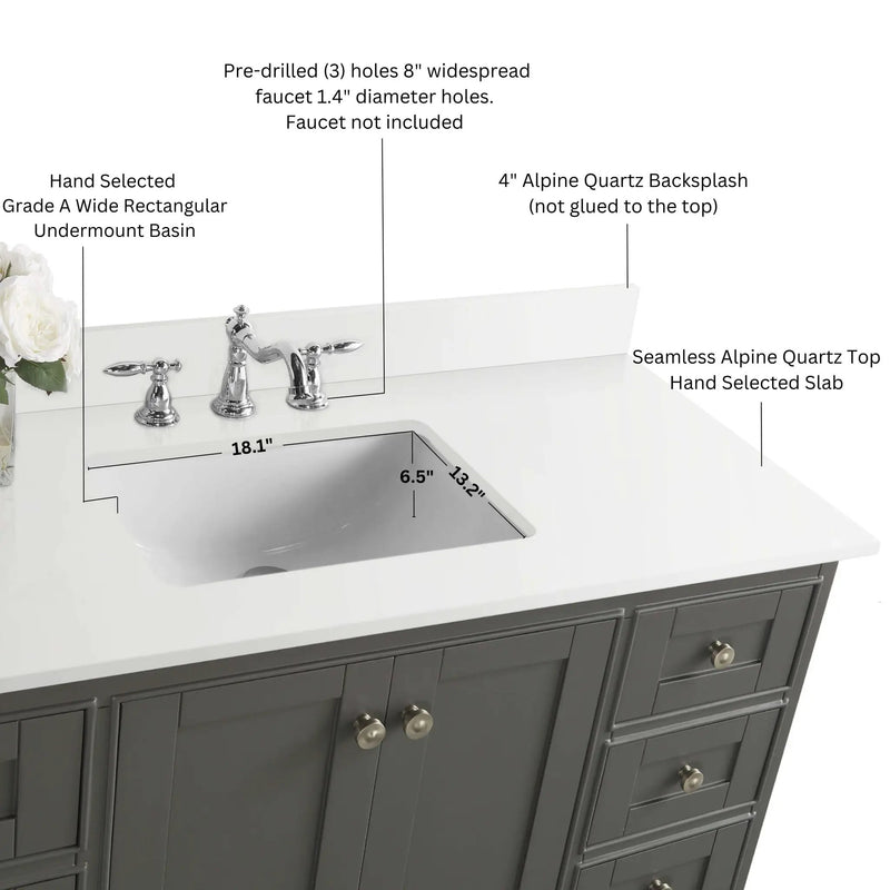 Audrey 84" Bath Vanity Set by Ancerre Designs