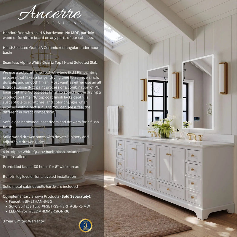 Audrey 84" Bath Vanity Set by Ancerre Designs