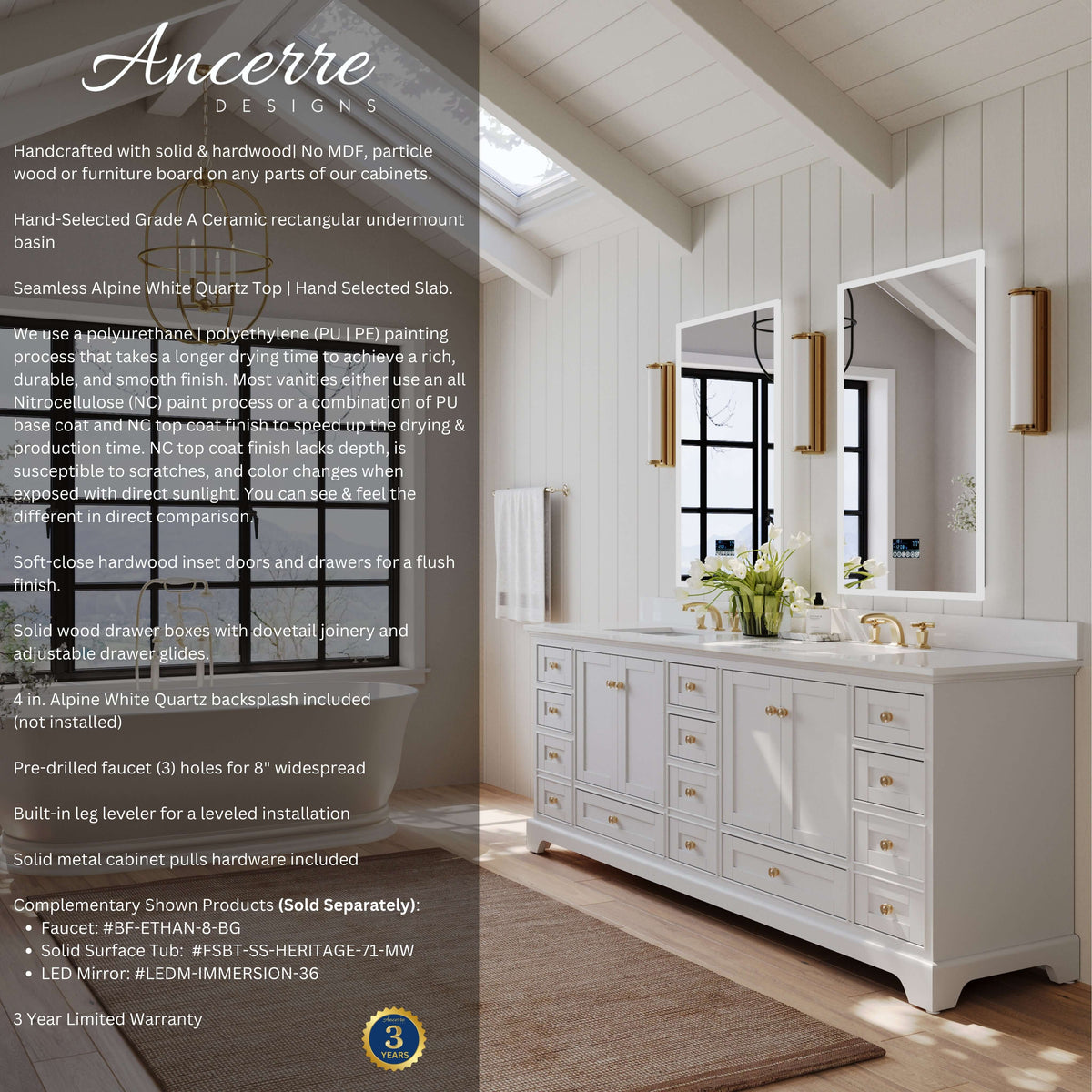 Audrey 84" Bath Vanity Set, photo 22 of 42