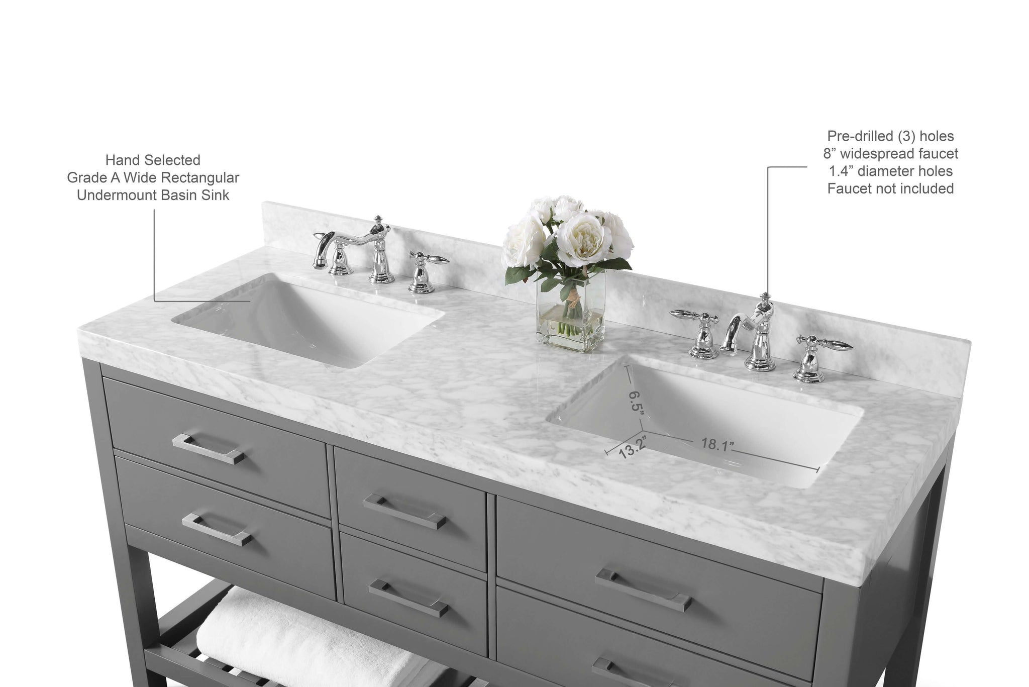 Elizabeth 60" Bath Vanity Set by Ancerre Designs