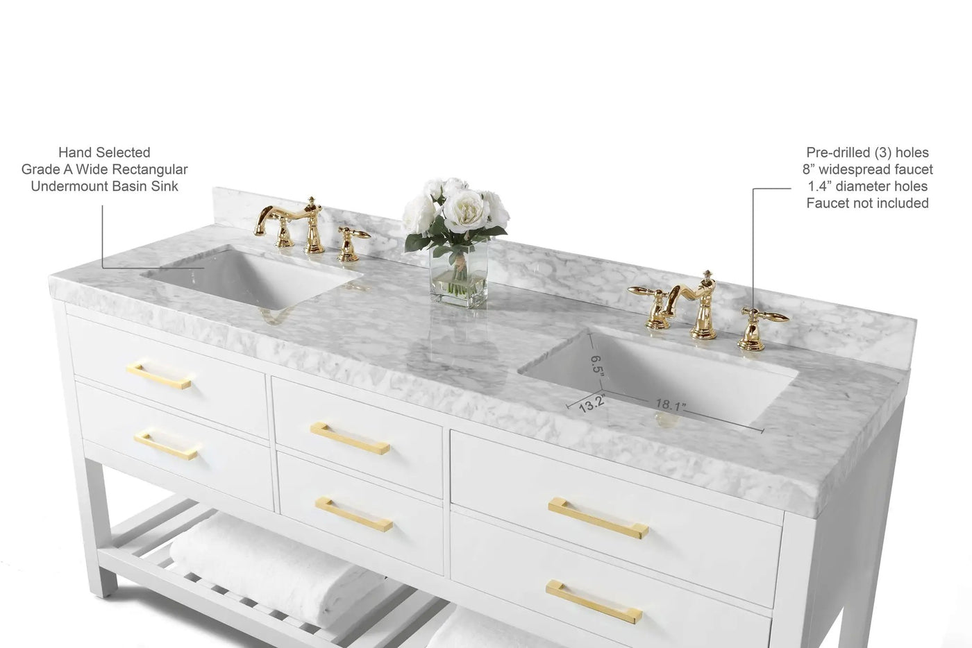 Elizabeth 72" Bath Vanity Set by Ancerre Designs