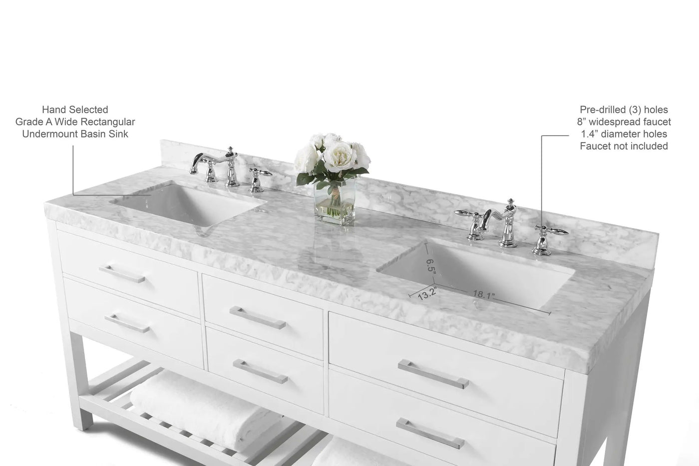 Elizabeth 72" Bath Vanity Set by Ancerre Designs