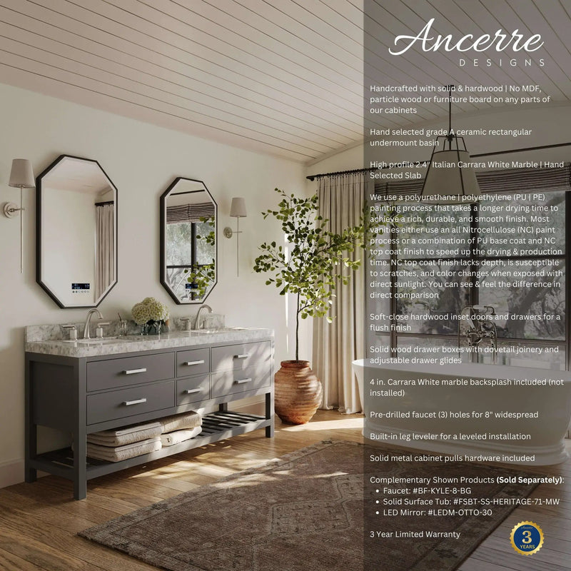 Elizabeth 72" Bath Vanity Set by Ancerre Designs