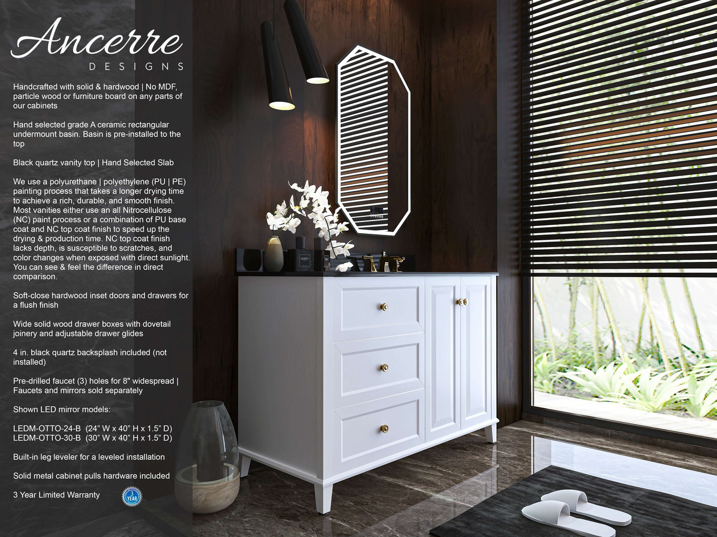 Hannah 48" Bath Vanity Set by Ancerre Designs